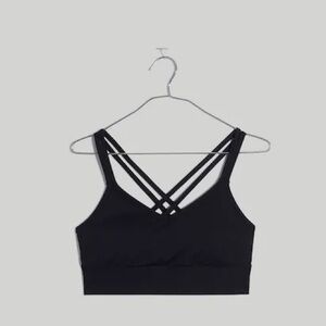 Madewell Sports Bra Black Women’s size Medium NEW